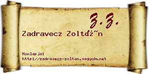 Zadravecz Zoltán névjegykártya