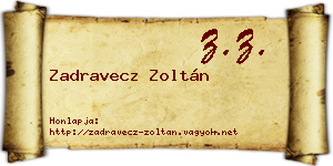 Zadravecz Zoltán névjegykártya