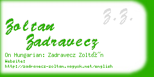zoltan zadravecz business card